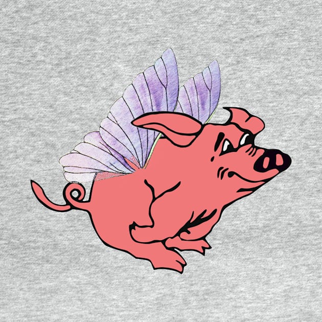 Pigs will fly funny cute by pickledpossums